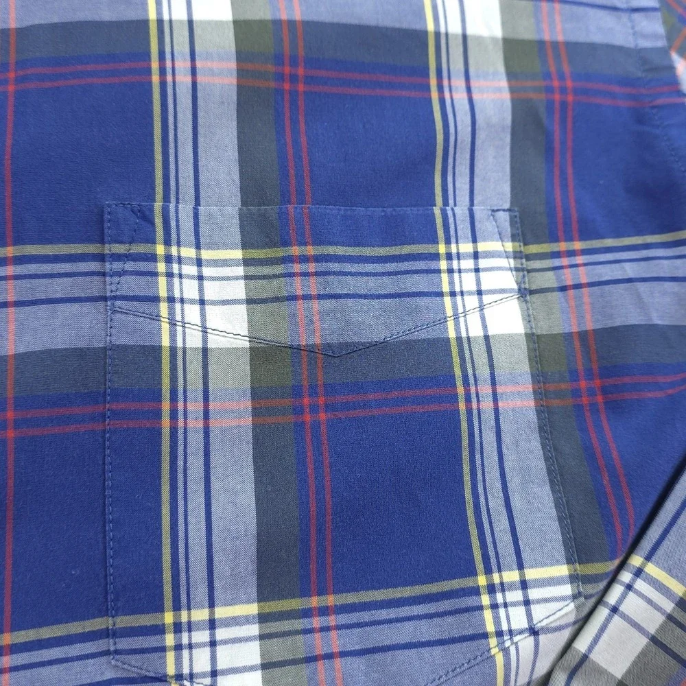 J Crew Tartan Shirt‎ Medium Blue Green Plaid Long Sleeve Button Down